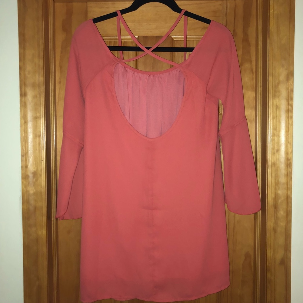 Flowing Coral Dress - Picture 6 of 6